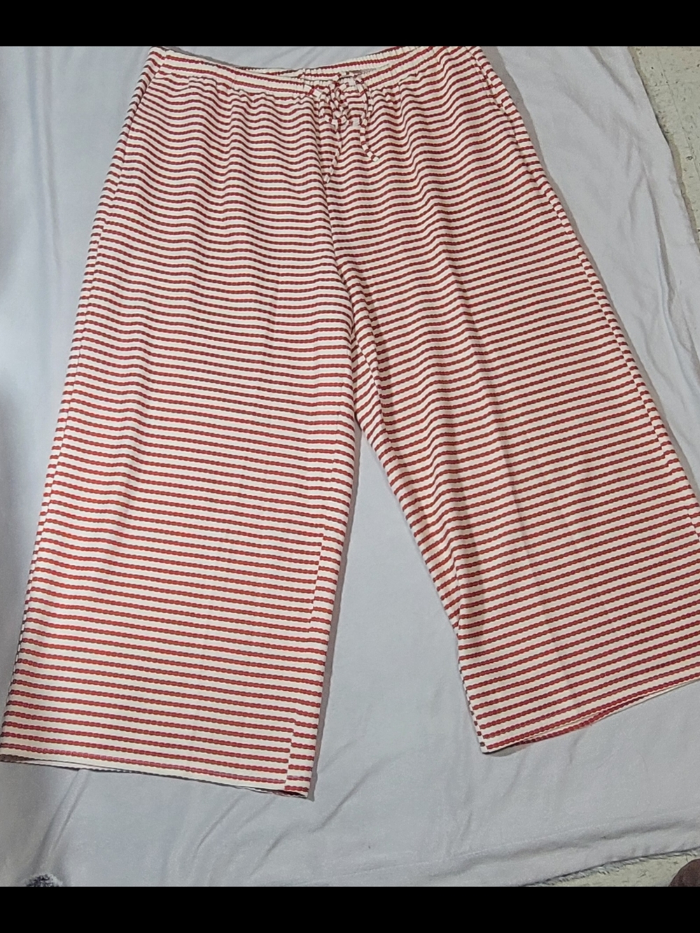 Cider Women's Red & White Striped Pull-On Pants 4XL